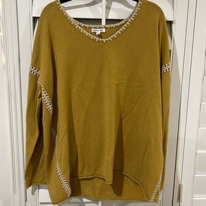 NEW WOT Johnny was pullover Vneck sweater cashmere
